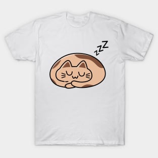 Cute Cat Cartoon Sleeping T-Shirt